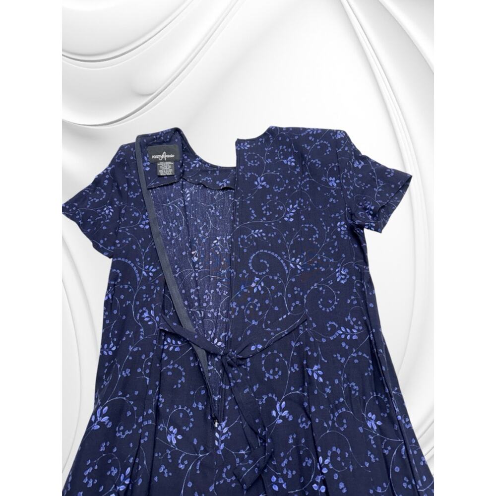 POSITIVE ATTITUDE Women’s 6 Petite Blue Short Sleeve Dress - Picture 4 of 5